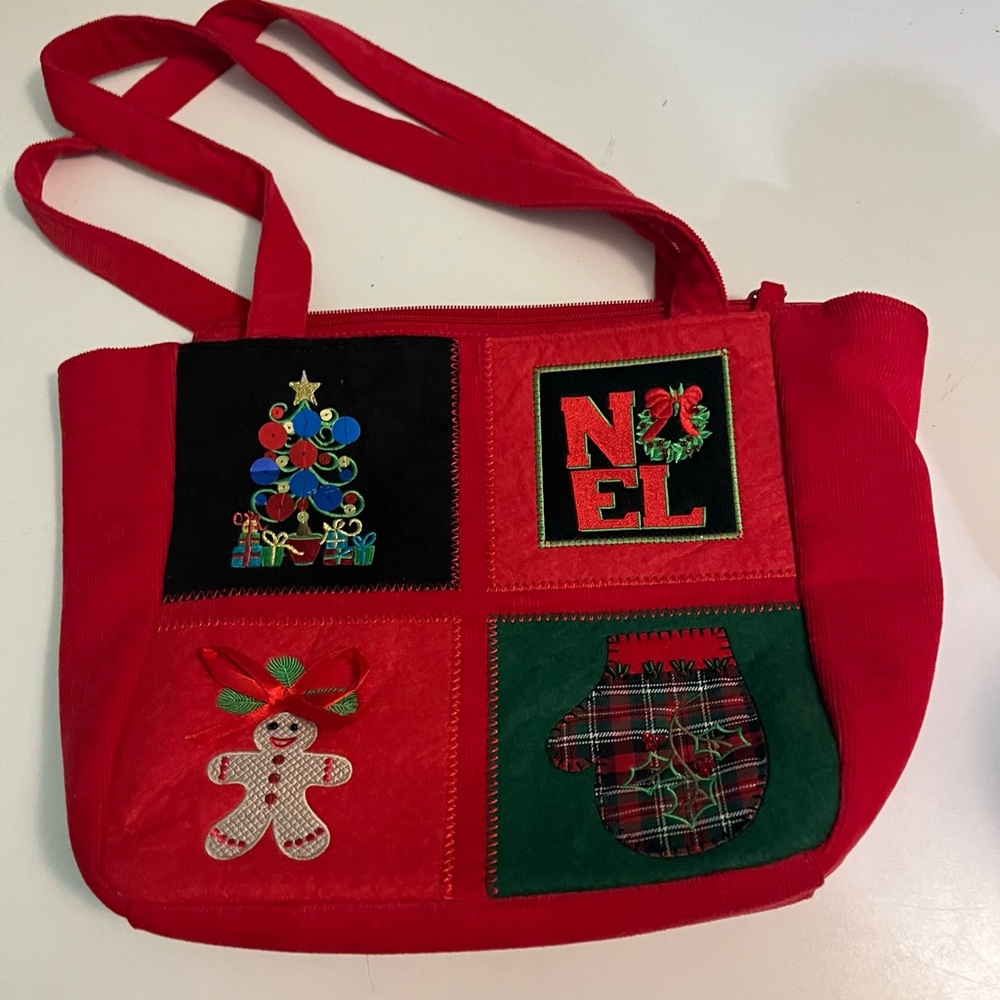 Kim Rogers Red Festive Tote Bag